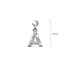 Solid 925 Sterling Silver Initial Crystal Personalised Alphabet Letter Earrings